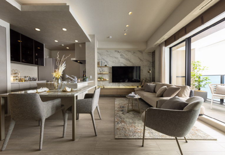 Living Dining Kitchen